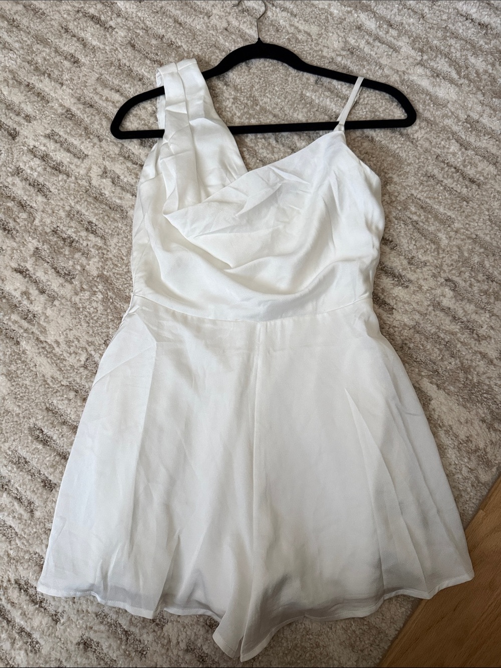 Lulus White romper with cowl neck
